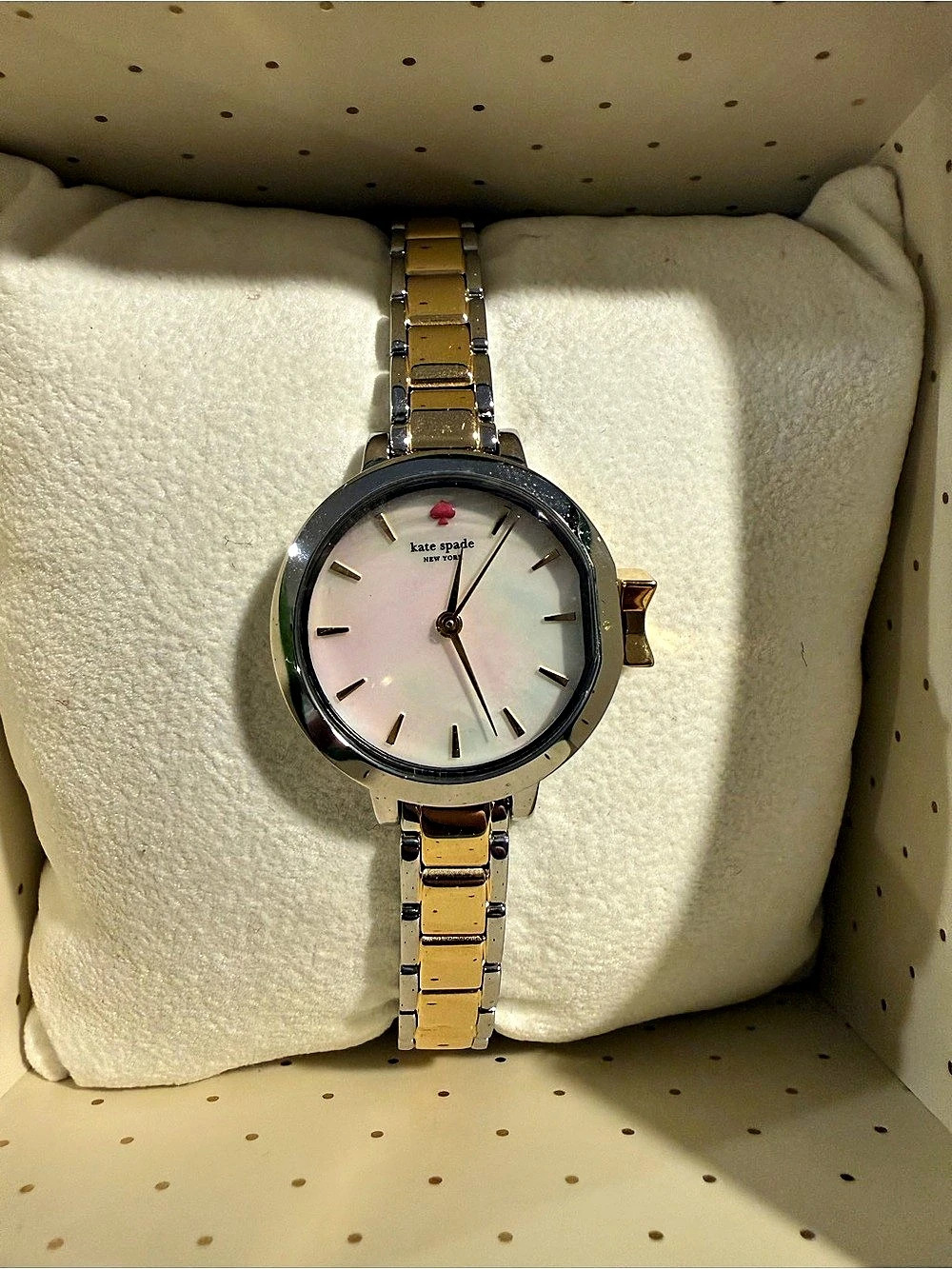Kate Spade Two-Tone Watch White Dial New In Box